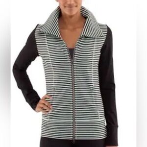 Lululemon Daily Yoga Full Zip Jacket in Mint Moment Black